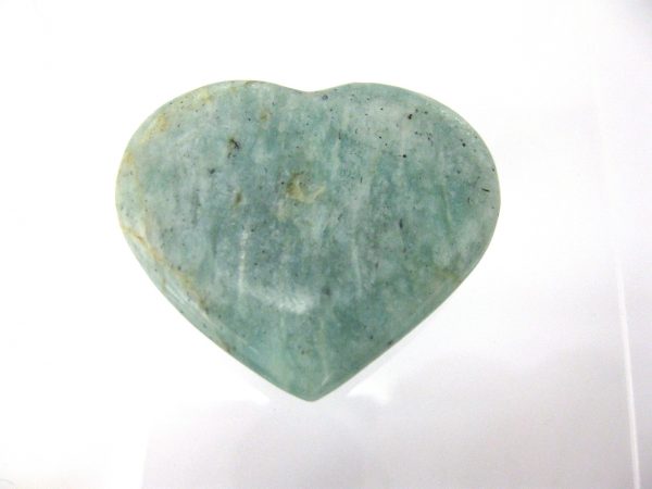 Genuine Amazonite Metaphysical Polished Mineral Heart from Madagascar for Sale. #3a