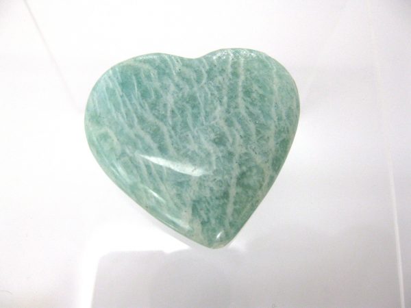 Genuine Amazonite Metaphysical Polished Mineral Heart from Madagascar for Sale. #4