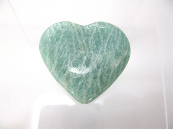 Genuine Amazonite Metaphysical Polished Mineral Heart from Madagascar for Sale. #4a