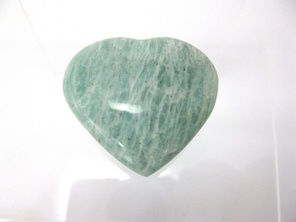 Genuine Amazonite Metaphysical Polished Mineral Heart from Madagascar for Sale. #5