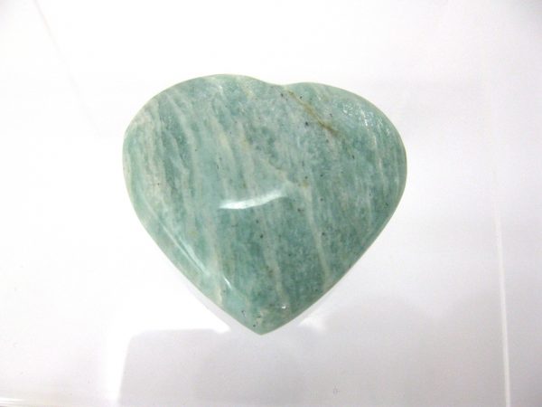 Genuine Amazonite Metaphysical Polished Mineral Heart from Madagascar for Sale. #5a