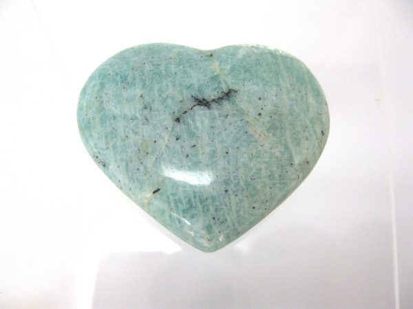 Genuine Amazonite Metaphysical Polished Mineral Heart from Madagascar for Sale. #6