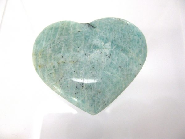 Genuine Amazonite Metaphysical Polished Mineral Heart from Madagascar for Sale. #6a