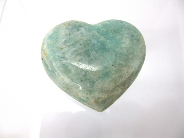 Genuine Amazonite Metaphysical Polished Mineral Heart from Madagascar for Sale. #7