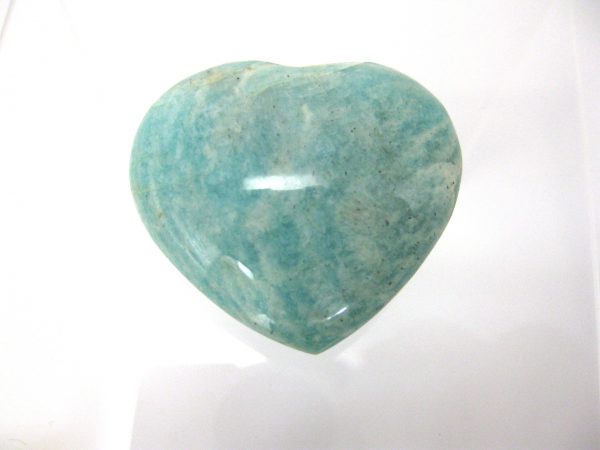 Genuine Amazonite Metaphysical Polished Mineral Heart from Madagascar for Sale. #8