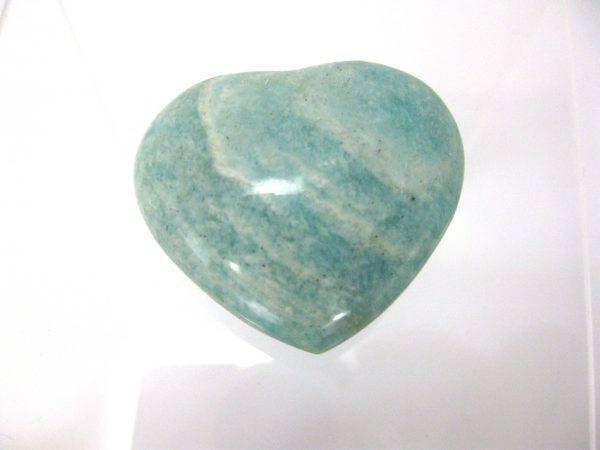 Genuine Amazonite Metaphysical Polished Mineral Heart from Madagascar for Sale. #8a