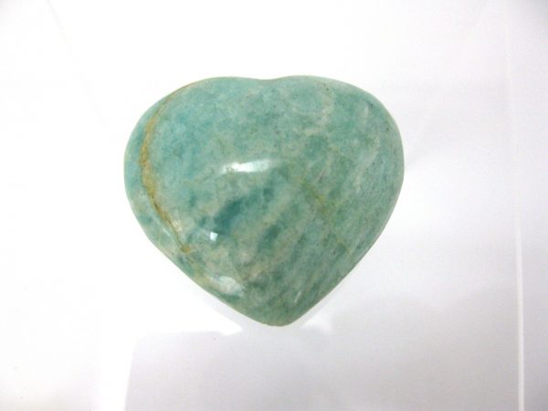 Genuine Amazonite Metaphysical Polished Mineral Heart from Madagascar for Sale. #9