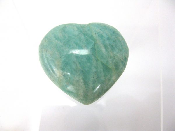 Genuine Amazonite Metaphysical Polished Mineral Heart from Madagascar for Sale. #9a