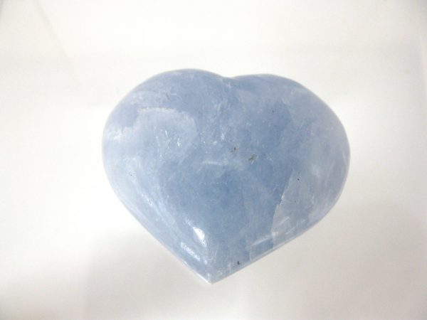 Genuine Blue Calcite Metaphysical Polished Mineral Heart from Madagascar for Sale. #1