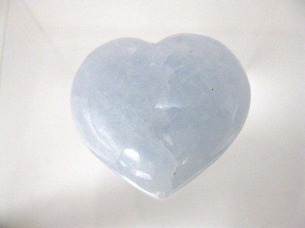 Genuine Blue Calcite Metaphysical Polished Mineral Heart from Madagascar for Sale. #11