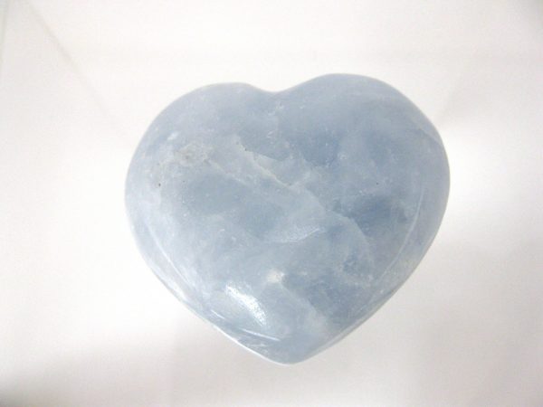 Genuine Blue Calcite Metaphysical Polished Mineral Heart from Madagascar for Sale. #12