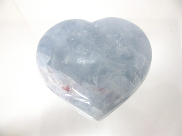 Genuine Blue Calcite Metaphysical Polished Mineral Heart from Madagascar for Sale. #2