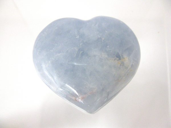 Genuine Blue Calcite Metaphysical Polished Mineral Heart from Madagascar for Sale. #2a