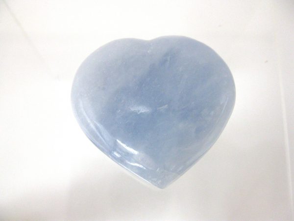 Genuine Blue Calcite Metaphysical Polished Mineral Heart from Madagascar for Sale. #3