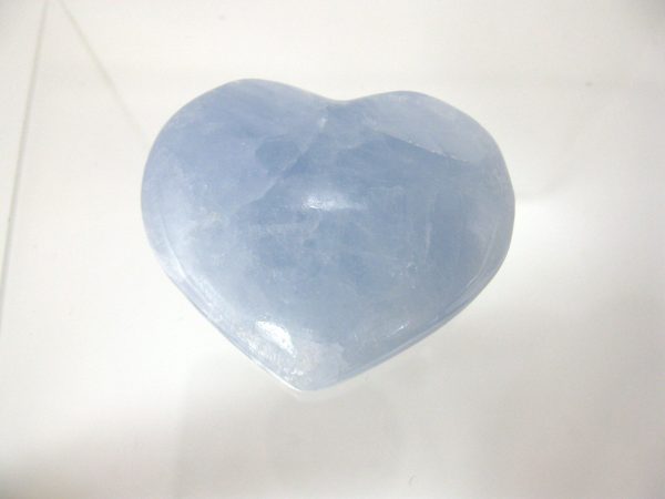 Genuine Blue Calcite Metaphysical Polished Mineral Heart from Madagascar for Sale. #5