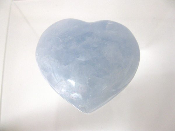 Genuine Blue Calcite Metaphysical Polished Mineral Heart from Madagascar for Sale. #6