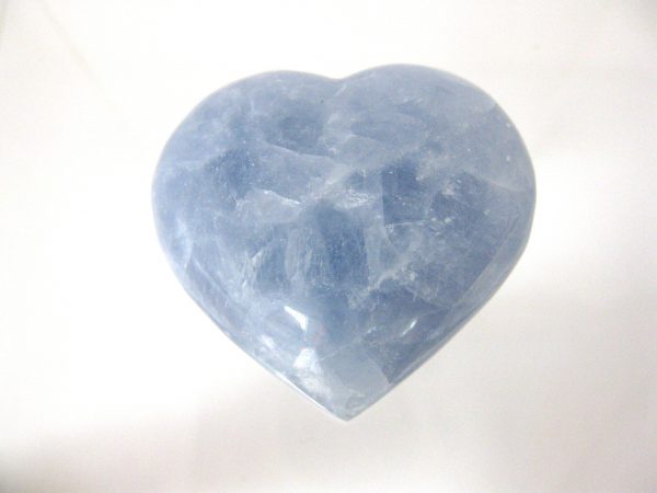 Genuine Blue Calcite Metaphysical Polished Mineral Heart from Madagascar for Sale. #7