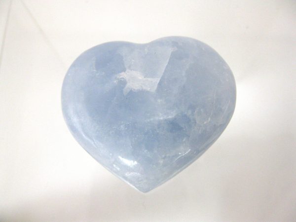 Genuine Blue Calcite Metaphysical Polished Mineral Heart from Madagascar for Sale. #8