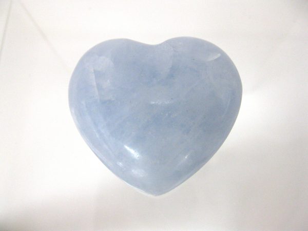 Genuine Blue Calcite Metaphysical Polished Mineral Heart from Madagascar for Sale. #9