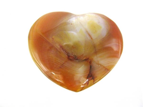 Genuine Carnelian Metaphysical Polished Mineral Heart from Madagascar for Sale. #10a