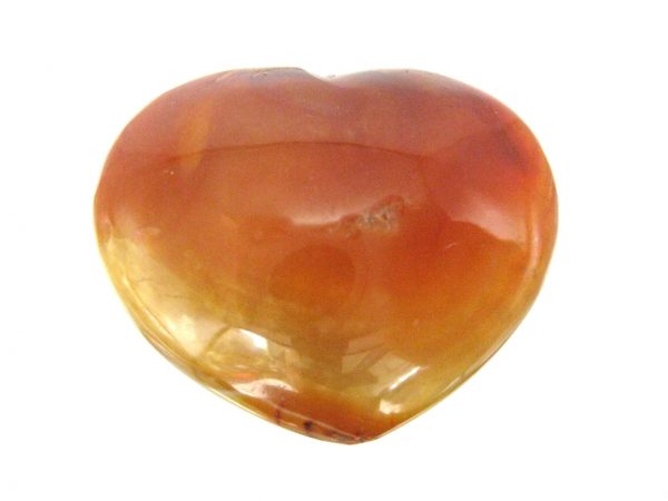 Genuine Carnelian Metaphysical Polished Mineral Heart from Madagascar for Sale. #11a