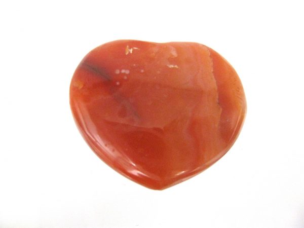 Genuine Carnelian Metaphysical Polished Mineral Heart from Madagascar for Sale. #1a