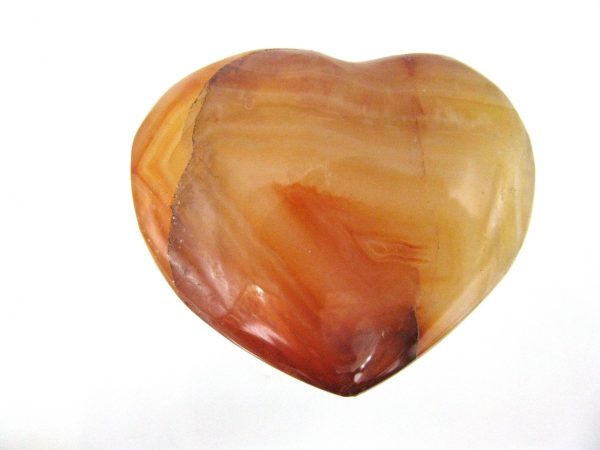 Genuine Carnelian Metaphysical Polished Mineral Heart from Madagascar for Sale. #2a