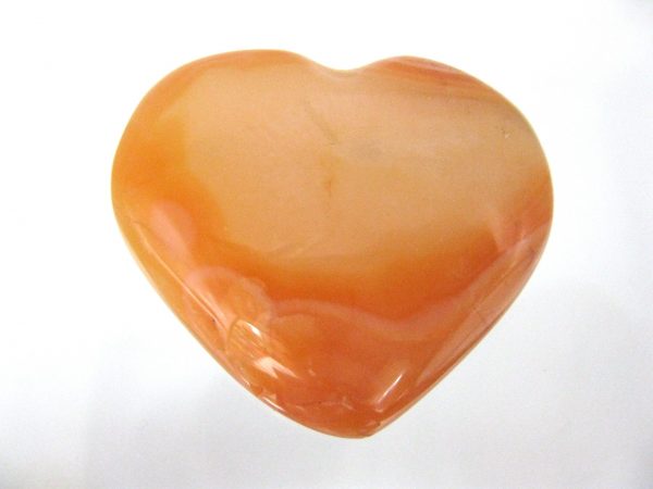 Genuine Carnelian Metaphysical Polished Mineral Heart from Madagascar for Sale. #3