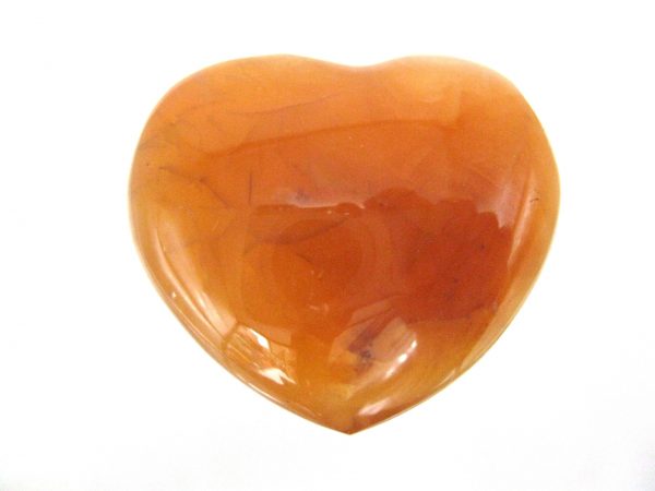 Genuine Carnelian Metaphysical Polished Mineral Heart from Madagascar for Sale. #4