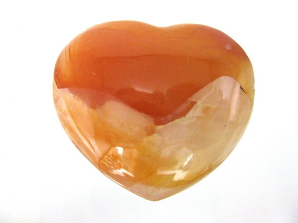 Genuine Carnelian Metaphysical Polished Mineral Heart from Madagascar for Sale. #6a