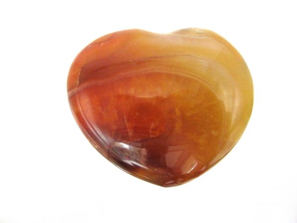 Genuine Carnelian Metaphysical Polished Mineral Heart from Madagascar for Sale. #7a