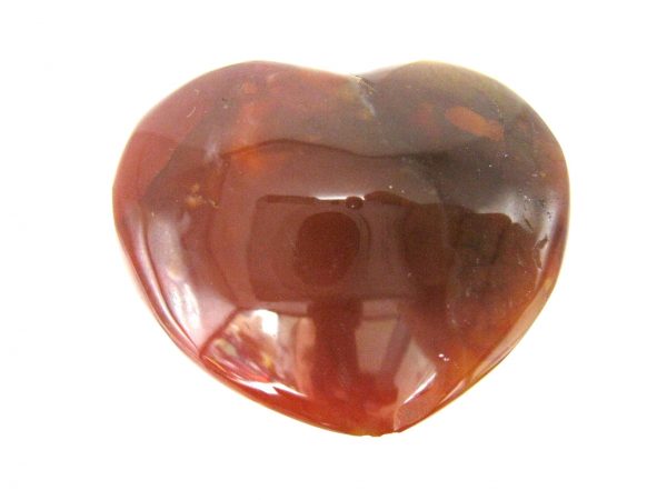 Genuine Carnelian Metaphysical Polished Mineral Heart from Madagascar for Sale. #8a