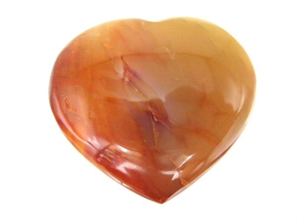 Genuine Carnelian Metaphysical Polished Mineral Heart from Madagascar for Sale. #9a