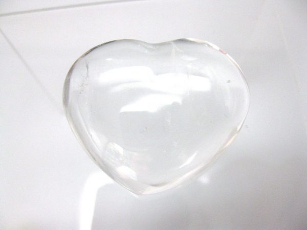 Genuine Clear Quartz Crystal Metaphysical Polished Mineral Heart from Madagascar for Sale. #10a