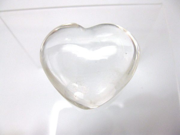 Genuine Clear Quartz Crystal Metaphysical Polished Mineral Heart from Madagascar for Sale. #12a