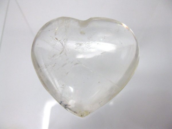 Genuine Clear Quartz Crystal Metaphysical Polished Mineral Heart from Madagascar for Sale. #1a