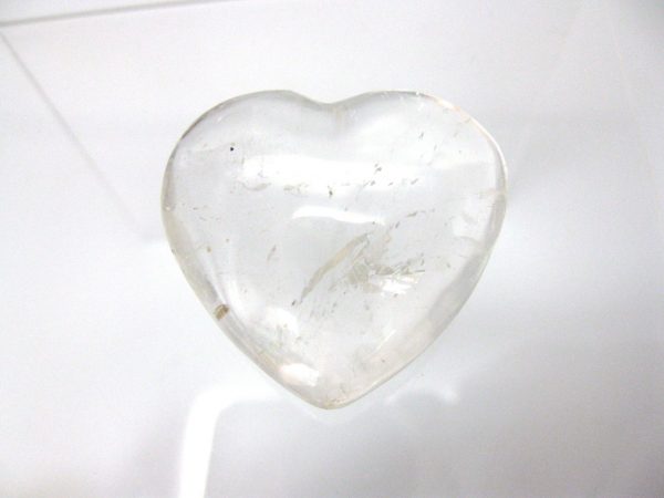 Genuine Clear Quartz Crystal Metaphysical Polished Mineral Heart from Madagascar for Sale. #2a