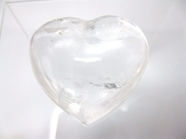 Genuine Clear Quartz Crystal Metaphysical Polished Mineral Heart from Madagascar for Sale. #1