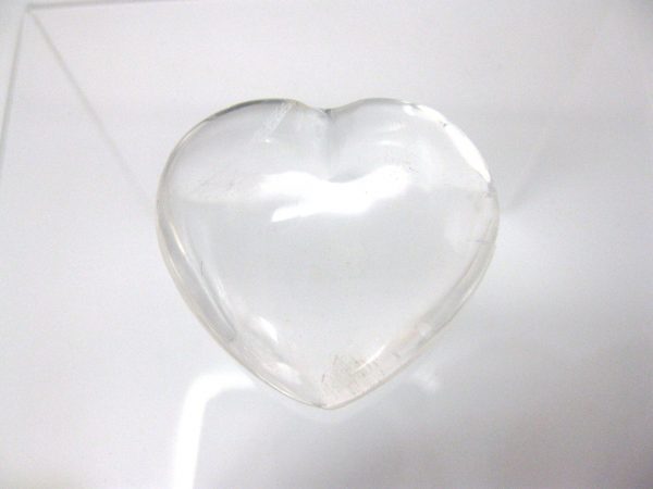 Genuine Clear Quartz Crystal Metaphysical Polished Mineral Heart from Madagascar for Sale. #5a