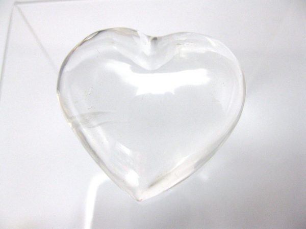 Genuine Clear Quartz Crystal Metaphysical Polished Mineral Heart from Madagascar for Sale. #6a