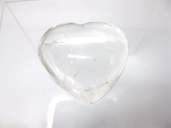 Genuine Clear Quartz Crystal Metaphysical Polished Mineral Heart from Madagascar for Sale. #7a