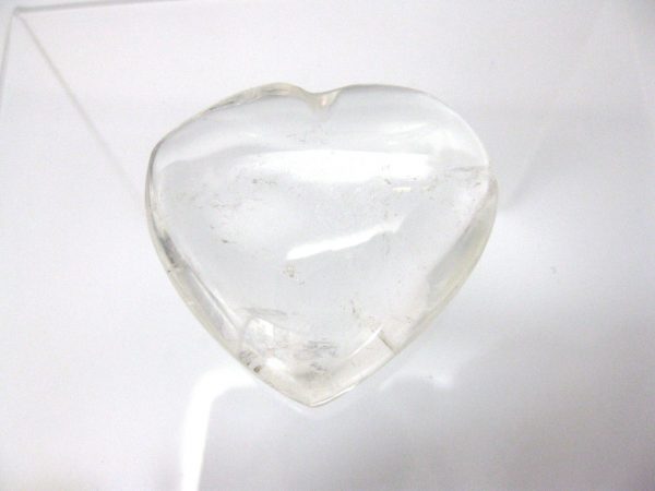 Genuine Clear Quartz Crystal Metaphysical Polished Mineral Heart from Madagascar for Sale. #8a