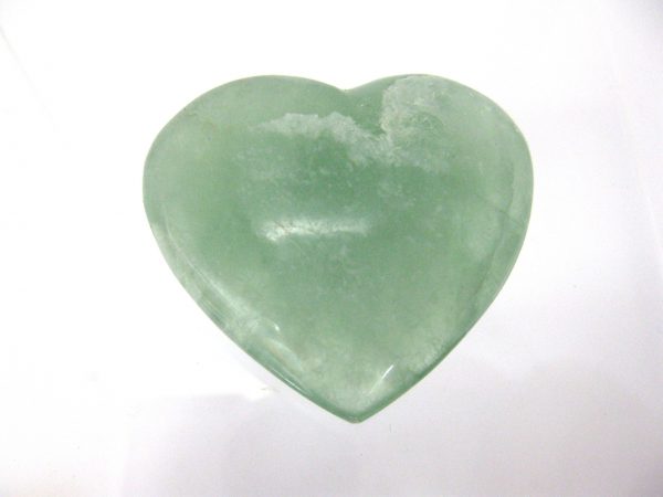 Genuine Green Fluorite Metaphysical Polished Mineral Heart from Madagascar for Sale. #1