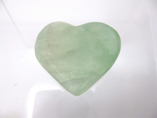 Genuine Green Fluorite Metaphysical Polished Mineral Heart from Madagascar for Sale. #11