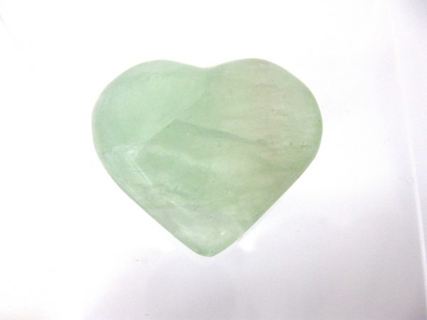 Genuine Green Fluorite Metaphysical Polished Mineral Heart from Madagascar for Sale. #11a