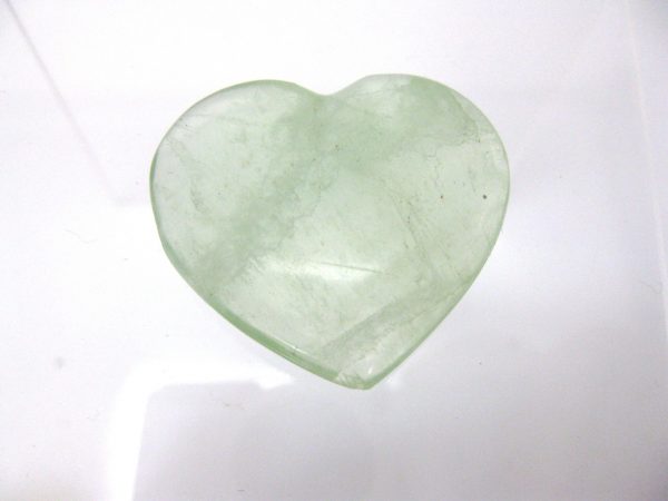 Genuine Green Fluorite Metaphysical Polished Mineral Heart from Madagascar for Sale. #12