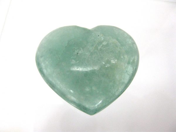 Genuine Green Fluorite Metaphysical Polished Mineral Heart from Madagascar for Sale. #2a