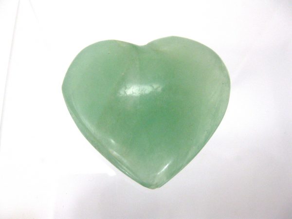 Genuine Green Fluorite Metaphysical Polished Mineral Heart from Madagascar for Sale. #3