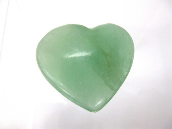 Genuine Green Fluorite Metaphysical Polished Mineral Heart from Madagascar for Sale. #3a