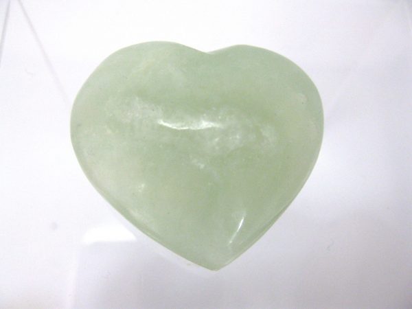 Genuine Green Fluorite Metaphysical Polished Mineral Heart from Madagascar for Sale. #4